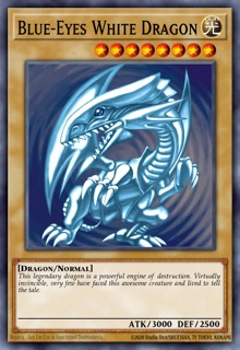 Blue-Eyes White Dragon Yu-Gi-Oh card in Card Scanner app