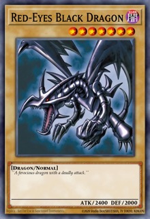 Red-Eyes Black Dragon Yu-Gi-Oh card in Card Scanner app
